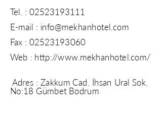 Mekhan Hotel iletiim bilgileri